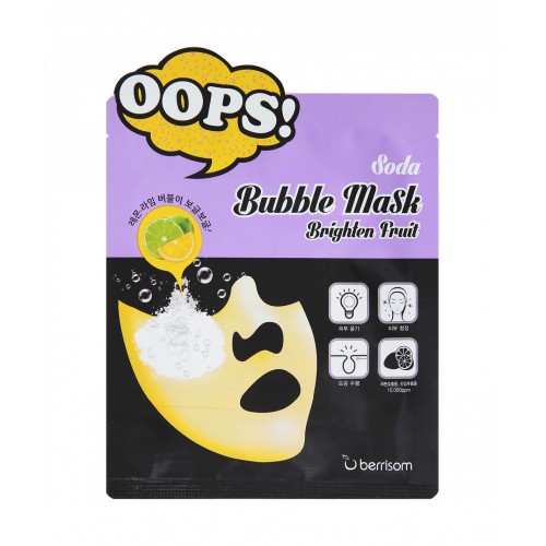 Пузырьковая маска для лица для сияния кожи Berrisom Soda Bubble Mask Brighten Fruit 3 шт, Пузырьковая маска для лица
Пузырьковая маска для лица для сияния кожи Berrisom Soda Bubble Mask Brighten Fruit 3 шт, Пузырьковая маска для лица