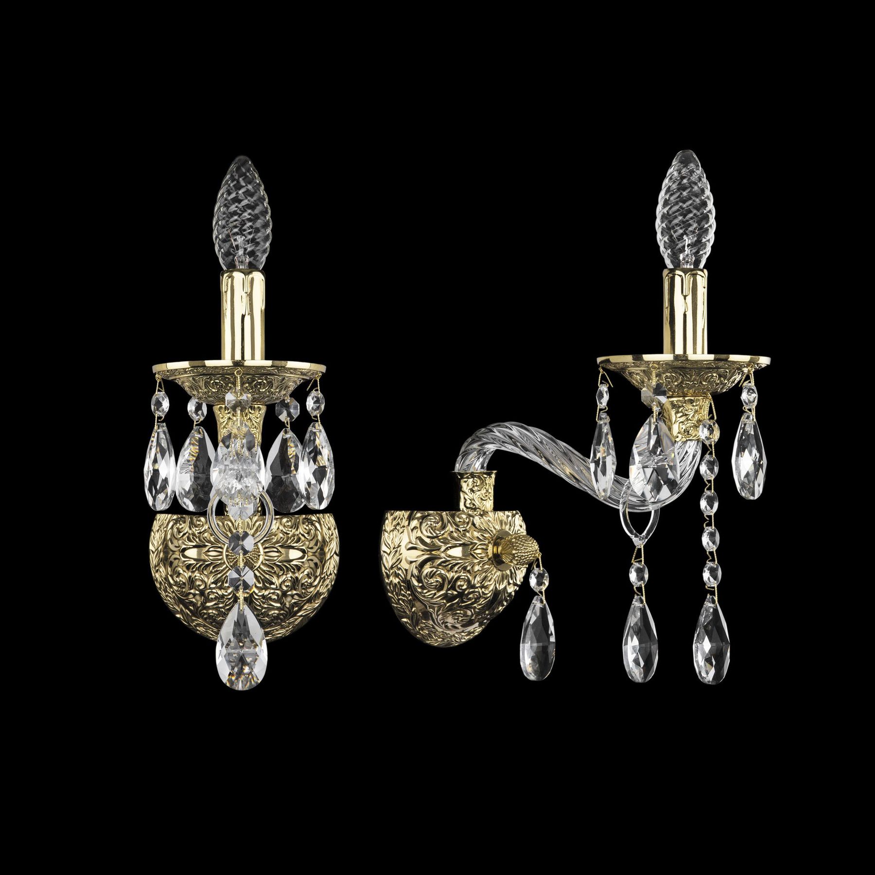 фото Хрустальное настенное бра 16113b/1/165 g bohemia ivele crystal
