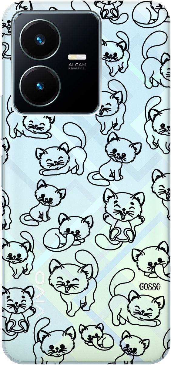 Силиконовый чехол на Vivo Y22 с 3D принтом "Cute Kitties" прозрачный, Прозрачный;черный, 157799
Силиконовый чехол на Vivo Y22 с 3D принтом "Cute Kitties" прозрачный, Прозрачный;черный, 157799