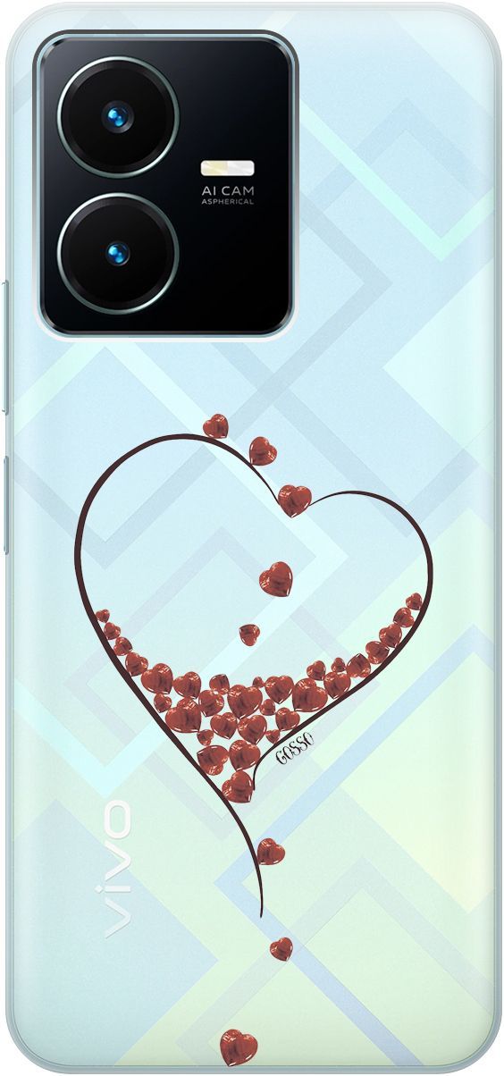 Силиконовый чехол на Vivo Y22 с 3D принтом "Little hearts" прозрачный, Прозрачный;черный, 157799
Силиконовый чехол на Vivo Y22 с 3D принтом "Little hearts" прозрачный, Прозрачный;черный, 157799