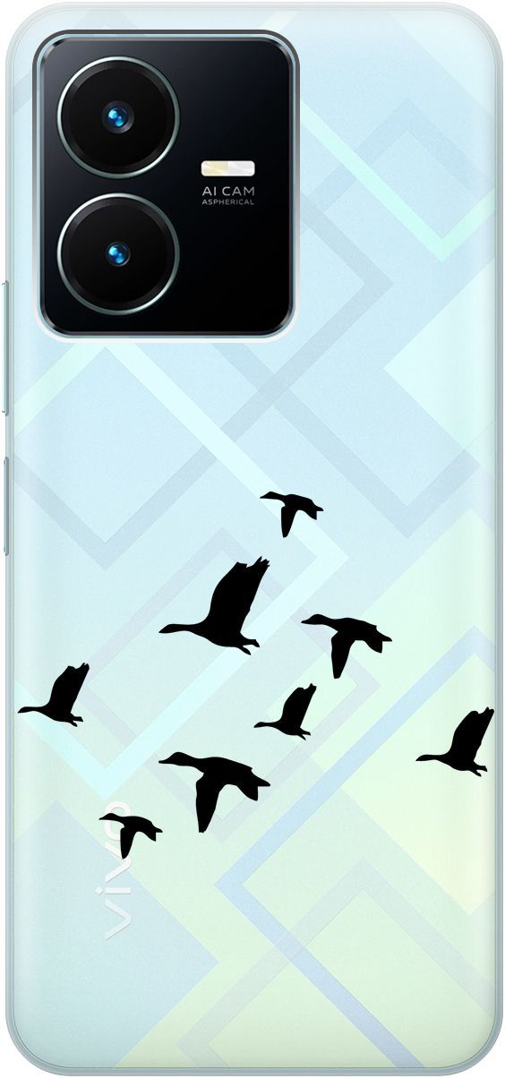 Силиконовый чехол на Vivo Y22 с 3D принтом "Flock of Ducks" прозрачный, Прозрачный;черный, 157801
Силиконовый чехол на Vivo Y22 с 3D принтом "Flock of Ducks" прозрачный, Прозрачный;черный, 157801
