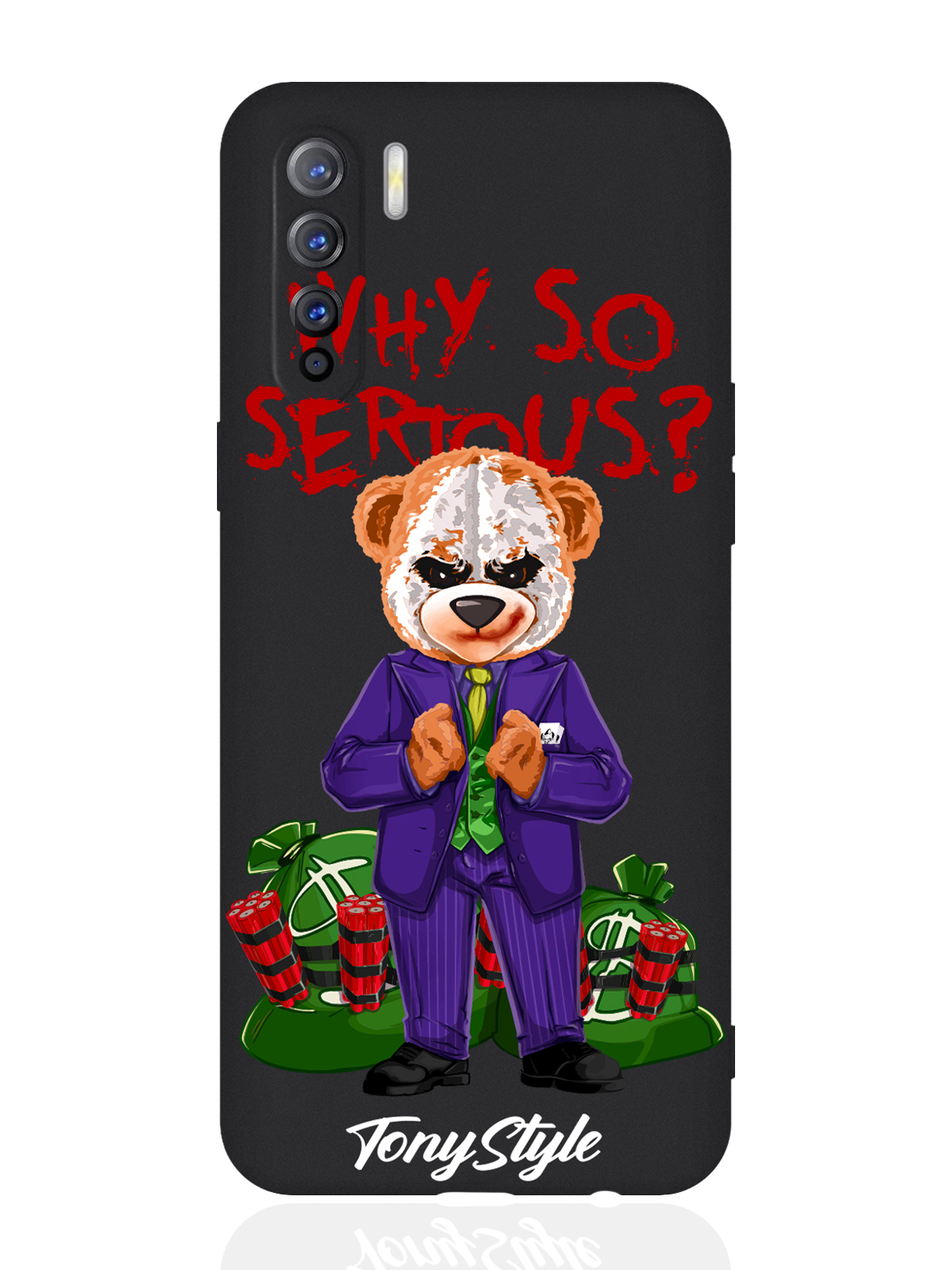 Чехол для смартфона Oppo A91/ Oppo Reno3 черный силиконовый Tony Style Why so serious, Разноцветный
Чехол для смартфона Oppo A91/ Oppo Reno3 черный силиконовый Tony Style Why so serious, Разноцветный