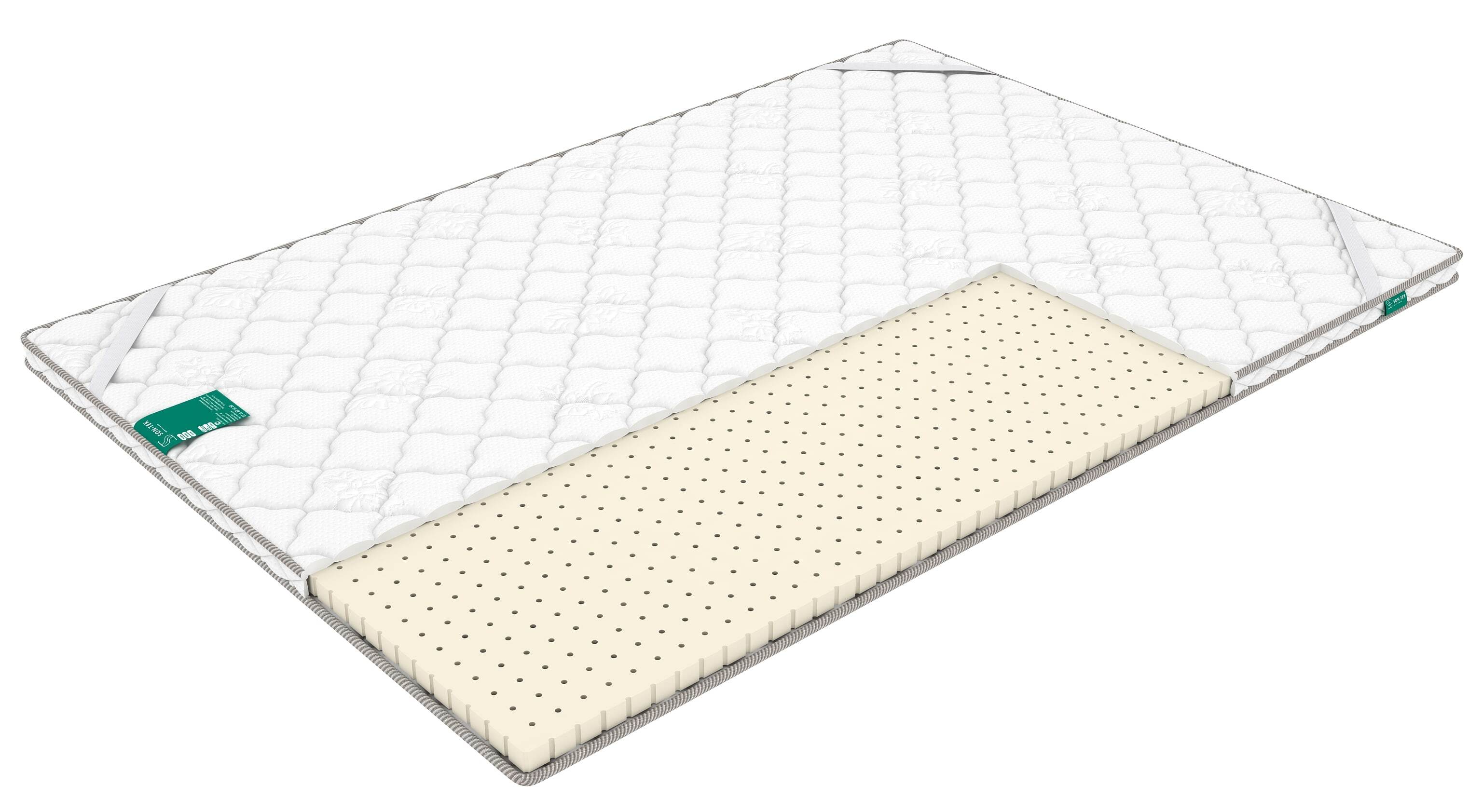 Топпер-наматрасник на диван, на матрас Sleeptek Latex 2/brdlux1481005 155х180, Белый, Latex 2 
Топпер-наматрасник на диван, на матрас Sleeptek Latex 2/brdlux1481005 155х180, Белый, Latex 2