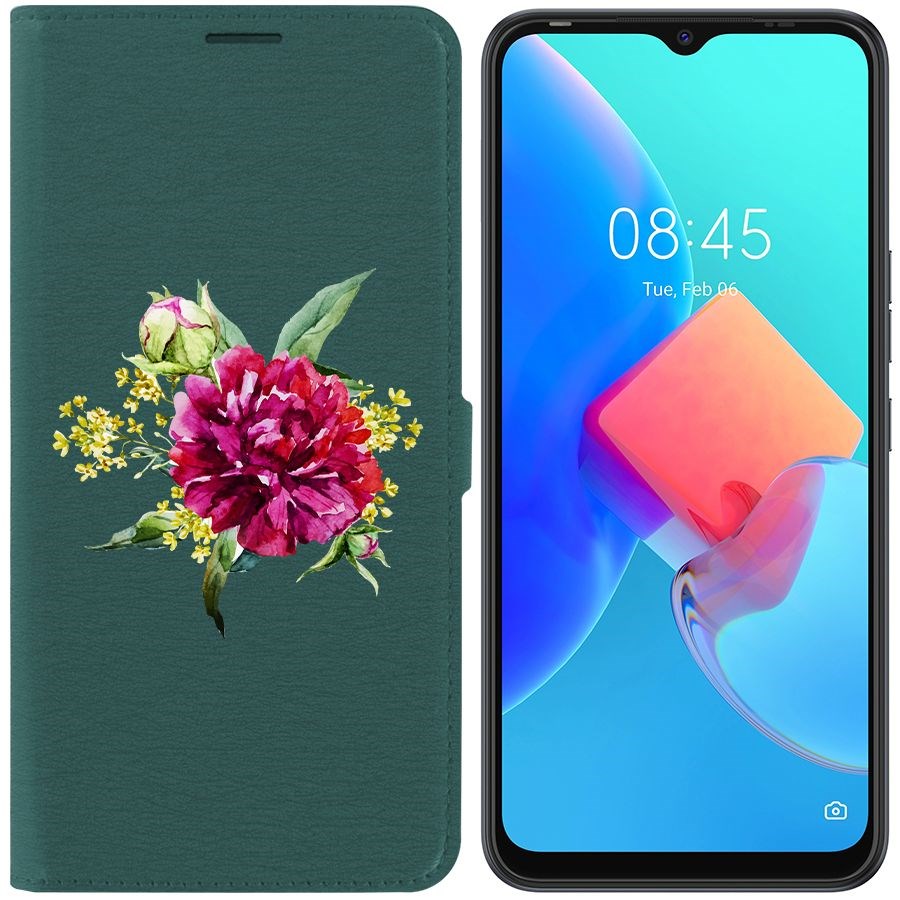Чехол-книжка Krutoff Eco Book для Tecno Spark 8C Цветочная акварель (зелёный опал), Зеленый
Чехол-книжка Krutoff Eco Book для Tecno Spark 8C Цветочная акварель (зелёный опал), Зеленый
