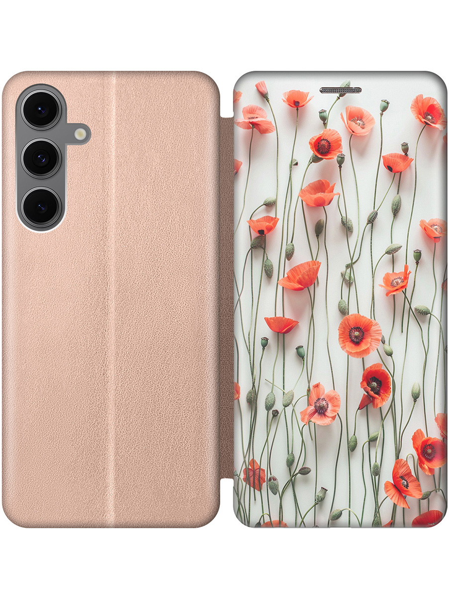 Чехол-книжка на Samsung Galaxy S24 FE с принтом "Маки на белой стене" золотой, Золотистый;белый;красный, 786718122
Чехол-книжка на Samsung Galaxy S24 FE с принтом "Маки на белой стене" золотой, Золотистый;белый;красный, 786718122