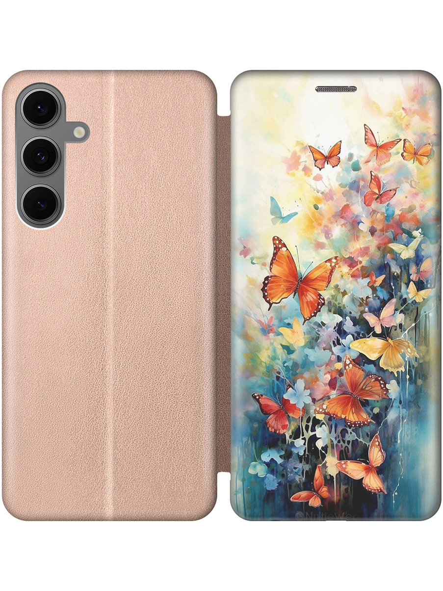 Чехол-книжка на Samsung Galaxy S24 FE с принтом "Бабочки акварелью" золотой, Золотистый;желтый;красный;синий, 786718191
Чехол-книжка на Samsung Galaxy S24 FE с принтом "Бабочки акварелью" золотой, Золотистый;желтый;красный;синий, 786718191