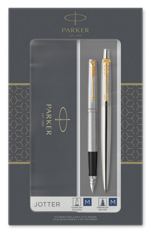 Набор ручек Parker Jotter Core SFK 63 Stainless Steel GT, перьевая и шариковая, Jotter
Набор ручек Parker Jotter Core SFK 63 Stainless Steel GT, перьевая и шариковая, Jotter