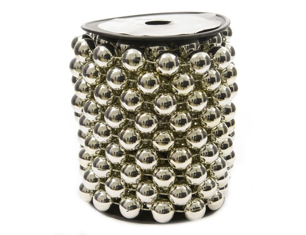 бусы пластиковые бисер-xl, серебряные, 14 мм, 5 м, Kaemingk, арт. 000161 
бусы пластиковые бисер-xl, серебряные, 14 мм, 5 м, Kaemingk, арт. 000161