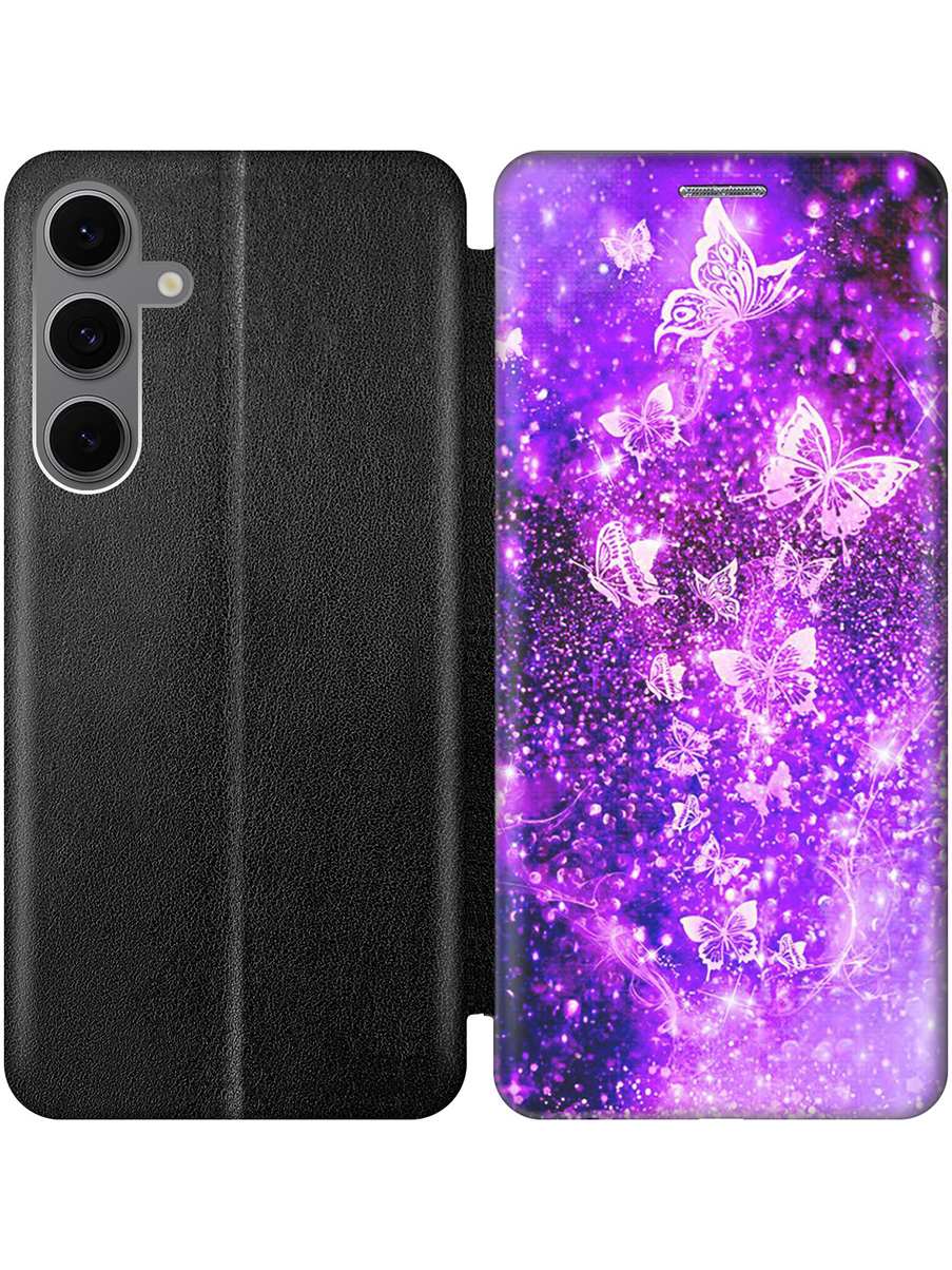 Чехол-книжка на Samsung Galaxy S24 FE с принтом "Фиолетовые бабочки" черный, Черный;фиолетовый, 786718121
Чехол-книжка на Samsung Galaxy S24 FE с принтом "Фиолетовые бабочки" черный, Черный;фиолетовый, 786718121