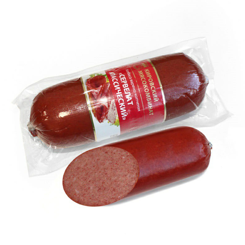 Колбаса Кировский мясокомбинат Сервелат Классический варено-копченая 320 г
Колбаса Кировский мясокомбинат Сервелат Классический варено-копченая 320 г