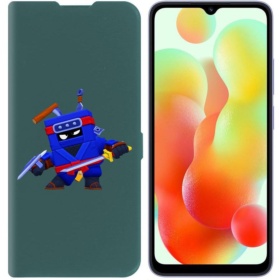 Чехол-книжка Krutoff Eco Book для Xiaomi Redmi 12C Brawl Stars-Ниндзя Эш (зелёный опал)
Чехол-книжка Krutoff Eco Book для Xiaomi Redmi 12C Brawl Stars-Ниндзя Эш (зелёный опал)