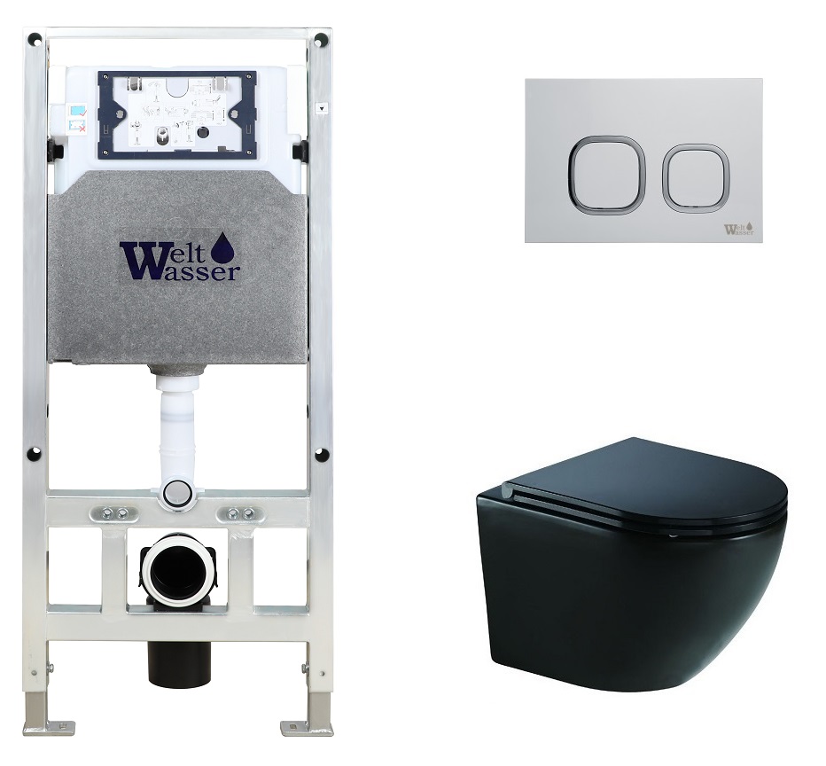 Унитаз с инсталляцией WeltWasser AMBERG 506 ST + MERZBACH 041 XL MT-BL + AMBERG RD-WT
Унитаз с инсталляцией WeltWasser AMBERG 506 ST + MERZBACH 041 XL MT-BL + AMBERG RD-WT