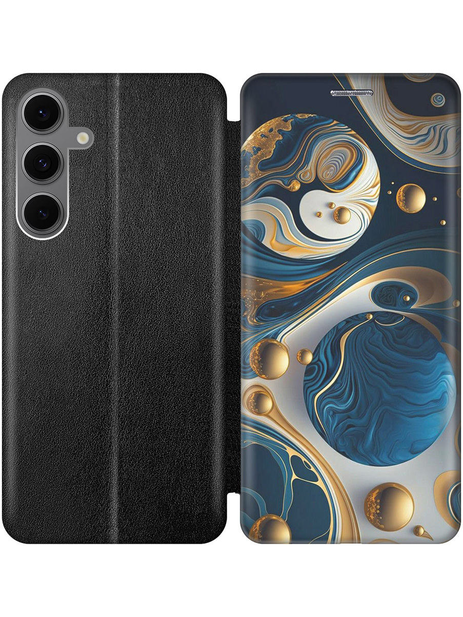 Чехол-книжка на Samsung Galaxy S24 FE с принтом "Сине-золотые фигуры" черный, Черный;желтый;синий, 786718132
Чехол-книжка на Samsung Galaxy S24 FE с принтом "Сине-золотые фигуры" черный, Черный;желтый;синий, 786718132