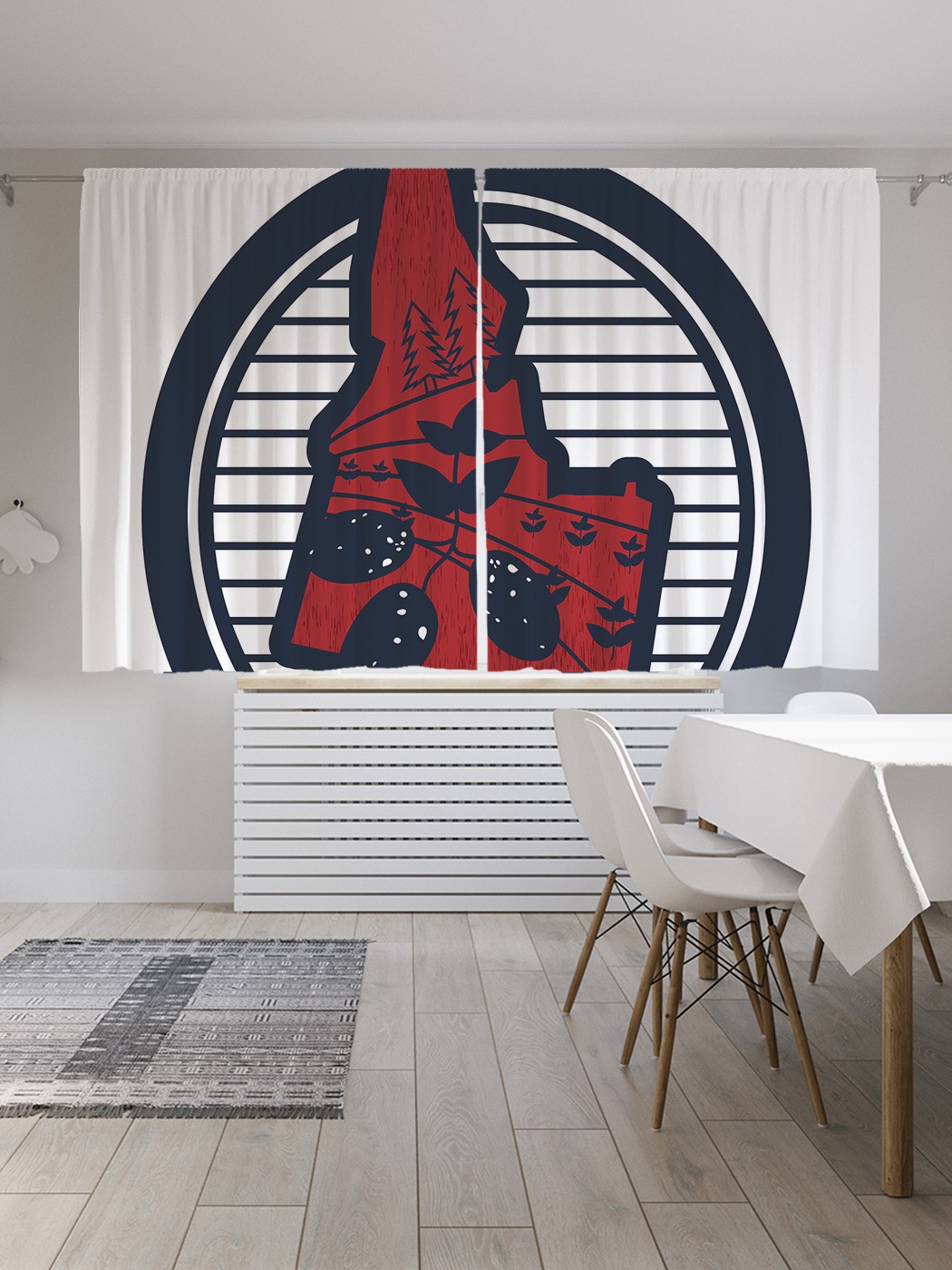 фото Шторы joyarty с фотопечатью "аграрный айдахо" из сатена, 290х180 см