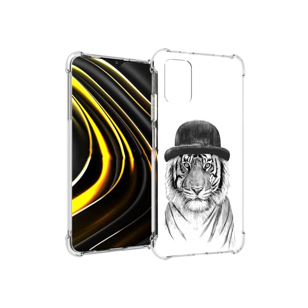 Чехол MyPads Tocco для Xiaomi Poco M3 тигр британец (PT156204.280.641), Прозрачный, Tocco 
Чехол MyPads Tocco для Xiaomi Poco M3 тигр британец (PT156204.280.641), Прозрачный, Tocco