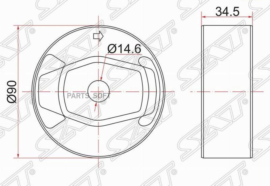 SAT ST-41651-42130 Опора дифференциала RR TOYOTA AURIS/BLADE/RUMION/MARK X ZIO/RAV4 4WD 05
SAT ST-41651-42130 Опора дифференциала RR TOYOTA AURIS/BLADE/RUMION/MARK X ZIO/RAV4 4WD 05