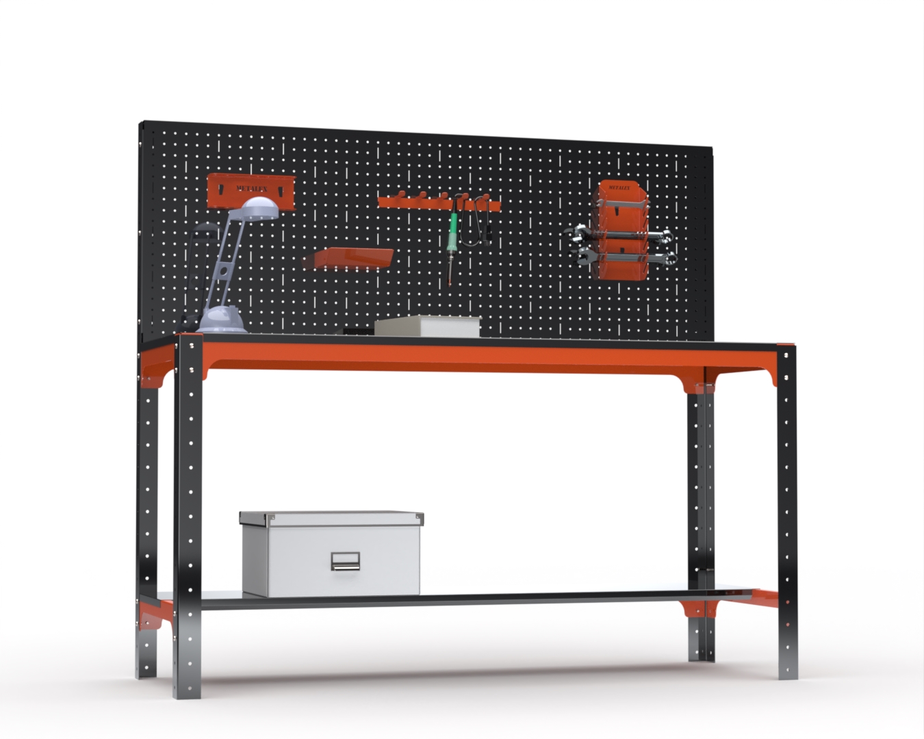 Стол металлический Metalex серия KIT 750х1100х500 + перфопанель с комплектом аксессуаров)
Стол металлический Metalex серия KIT 750х1100х500 + перфопанель с комплектом аксессуаров)