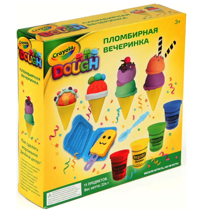фото Игровой набор crayola "пломбирная вечеринка", тесто для лепки а1-2091