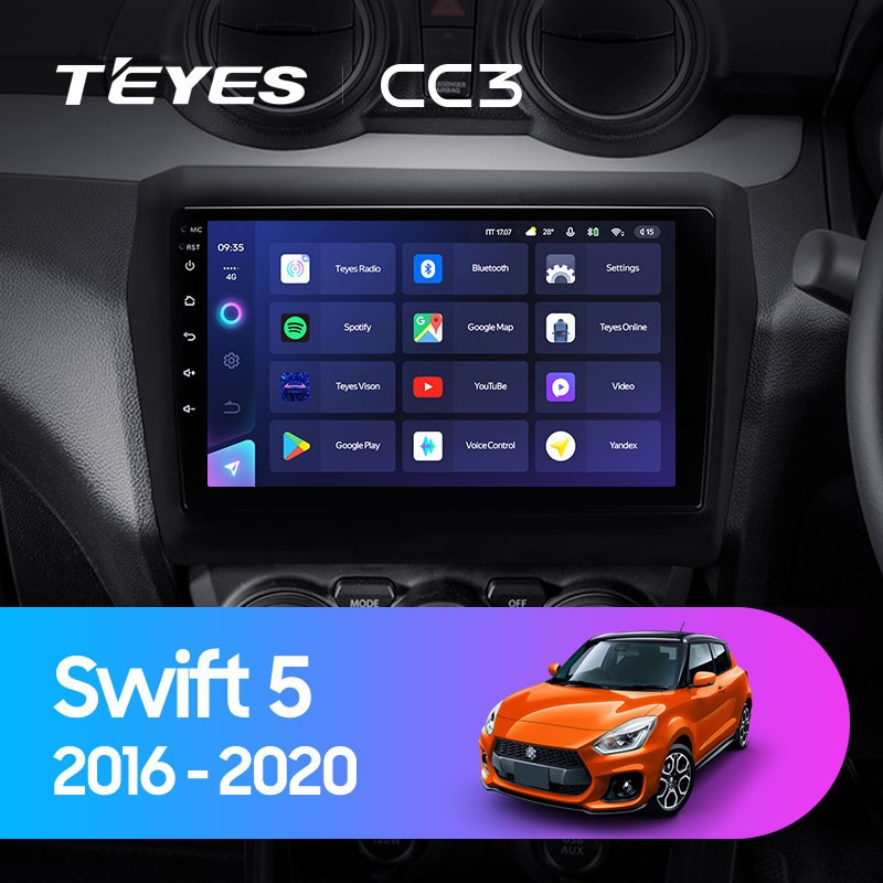 Штатная магнитола Teyes CC3 4/32 Suzuki Swift 5 (2016-2020), Teyes CC3 Suzuki Swift 5 (2016-2020)
Штатная магнитола Teyes CC3 4/32 Suzuki Swift 5 (2016-2020), Teyes CC3 Suzuki Swift 5 (2016-2020)