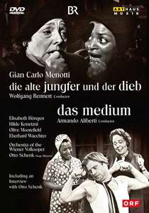 MENOTTI, G.C.: Alte Jungfer und der Dieb (Die) / Das Medium (Studio Productions, 1961 and, 1 DVD
MENOTTI, G.C.: Alte Jungfer und der Dieb (Die) / Das Medium (Studio Productions, 1961 and, 1 DVD
