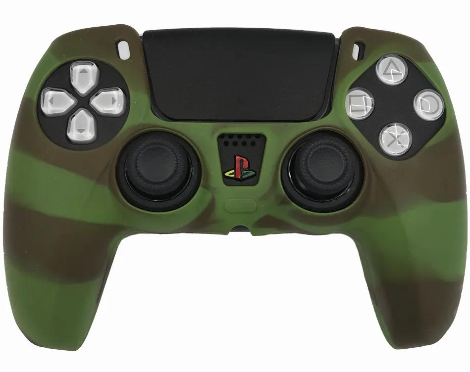 Чехол + 2 накладки на стики для геймпада Playstation DualSense Зеленый Камуфляж (PS5), Зеленый;черный
Чехол + 2 накладки на стики для геймпада Playstation DualSense Зеленый Камуфляж (PS5), Зеленый;черный