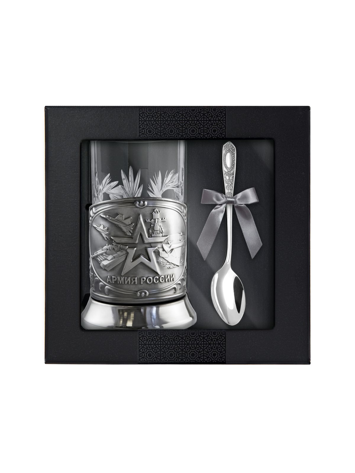 фото Набор для чая армия никелированный с ложкой кольчугинский мельхиор