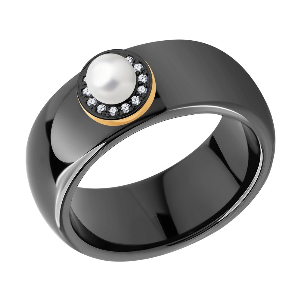 Кольцо из красного золота/керамики с бриллиантом/жемчугом р. SOKOLOV Diamonds 6015109, 6015109
Кольцо из красного золота/керамики с бриллиантом/жемчугом р. SOKOLOV Diamonds 6015109, 6015109