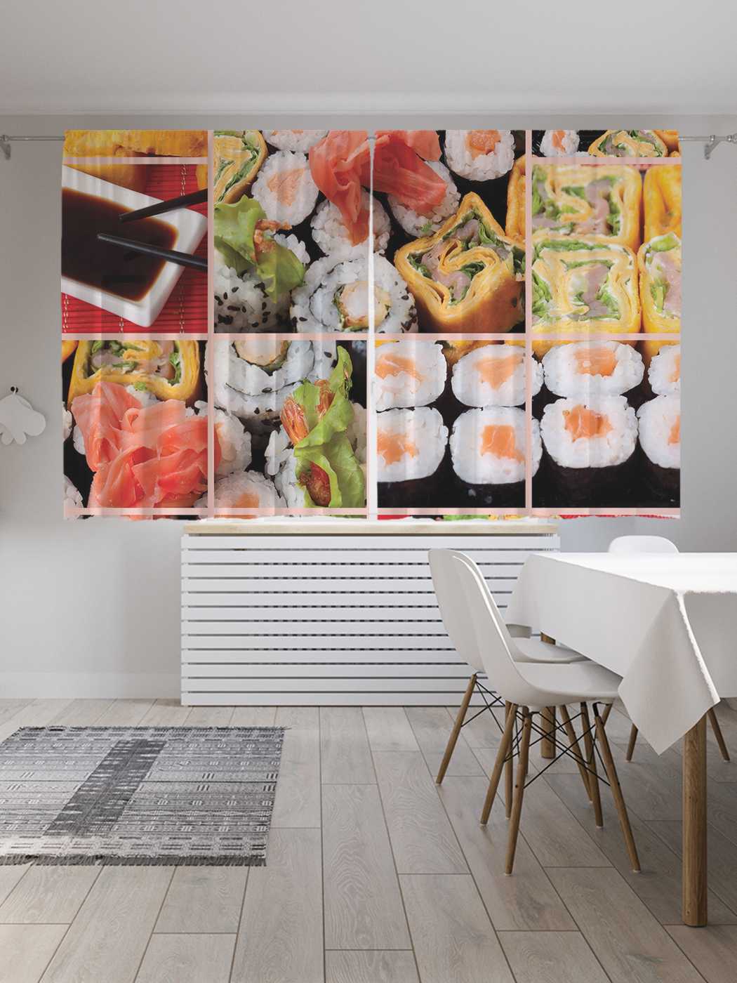 фото Шторы с фотопечатью joyarty "рай для девушки" из сатена, 290х180 см