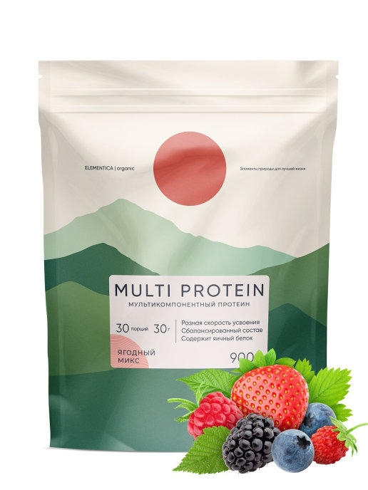 Смесь для приготовления напитков Elementica "MULTI PROTEIN" вкус "Ягодный микс", 0,9кг, Multi protein
Смесь для приготовления напитков Elementica "MULTI PROTEIN" вкус "Ягодный микс", 0,9кг, Multi protein