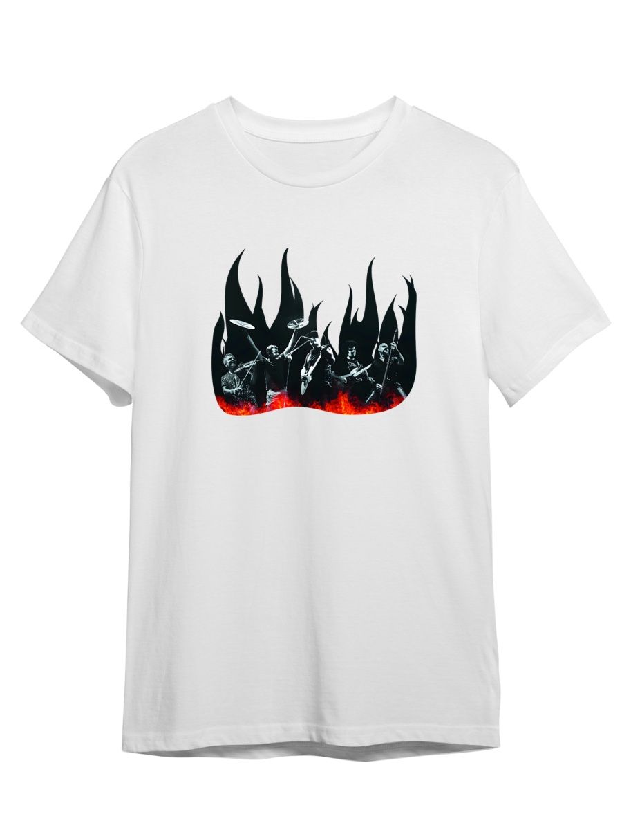 Футболка унисекс Каждому Своё Крематорий/Рок-группа MGKRM9 белая L, Белый, "Крематорий/Рок-группа" MGKRM9