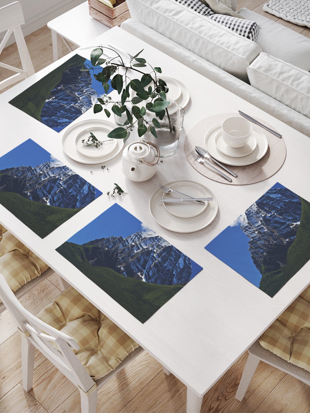 JoyArty Комплект салфеток для сервировки стола «Пойдем к высоким горам» (32х46 см, 4 шт.), Белый;синий;зеленый
JoyArty Комплект салфеток для сервировки стола «Пойдем к высоким горам» (32х46 см, 4 шт.), Белый;синий;зеленый