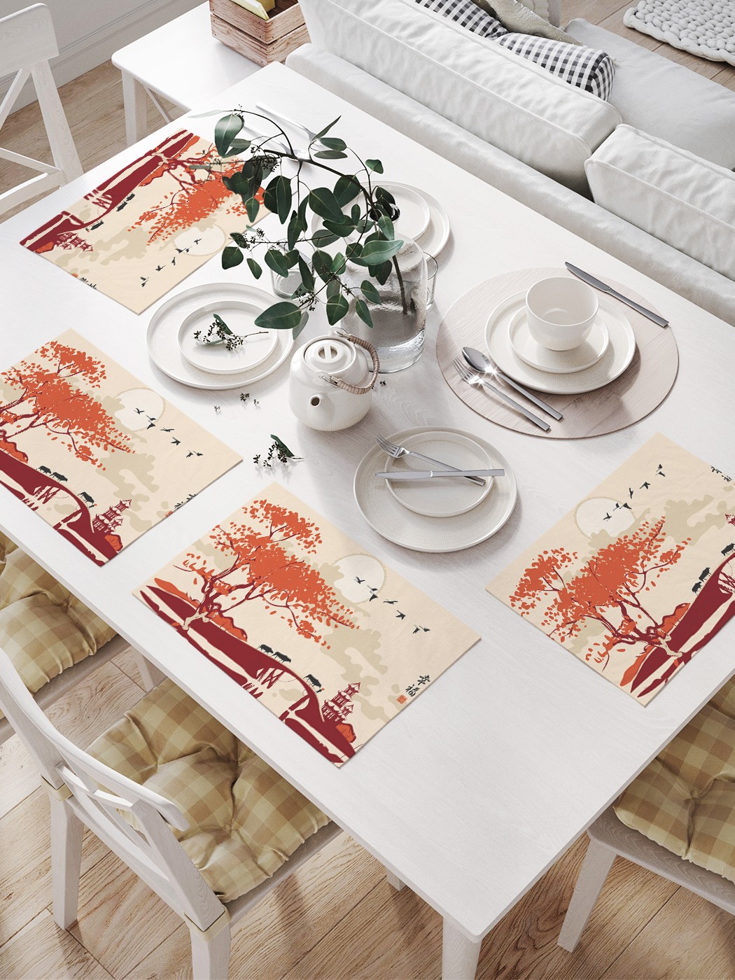 JoyArty Комплект салфеток для сервировки стола «Японский поселок» (32х46 см, 4 шт.), Красный;оранжевый
JoyArty Комплект салфеток для сервировки стола «Японский поселок» (32х46 см, 4 шт.), Красный;оранжевый