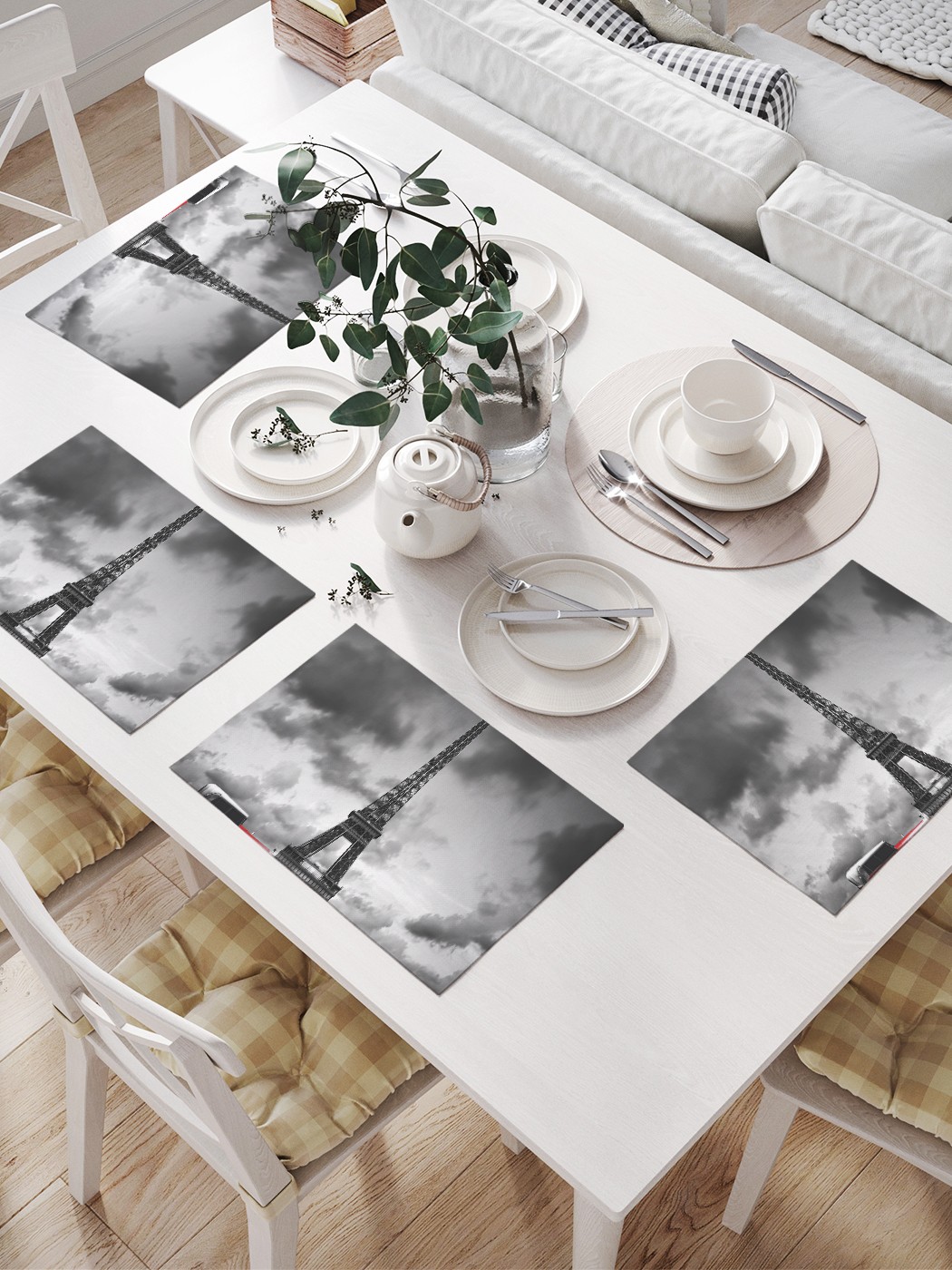 JoyArty Салфетки для сервировки «Задумчивый Париж» (32х46 см, 4 шт.), Серый;черный;красный 
JoyArty Салфетки для сервировки «Задумчивый Париж» (32х46 см, 4 шт.), Серый;черный;красный