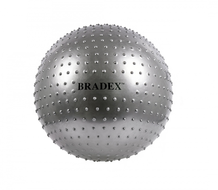 фото Мяч массажный bradex фитбол, серый, 65 см
