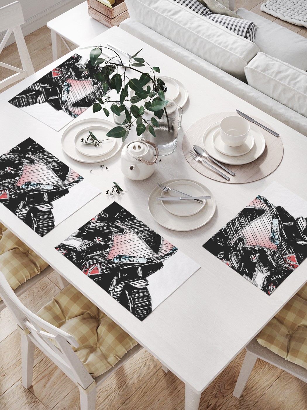 JoyArty Комплект салфеток для сервировки стола «Гонщик профи» (32х46 см, 4 шт.), Черный;серый;розовый
JoyArty Комплект салфеток для сервировки стола «Гонщик профи» (32х46 см, 4 шт.), Черный;серый;розовый