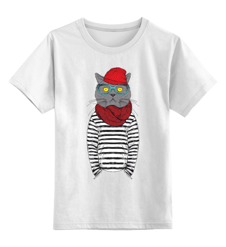 Детская футболка классическая Printio Cat hipster, р. 116, Белый, 0000000632785
Детская футболка классическая Printio Cat hipster, р. 116, Белый, 0000000632785