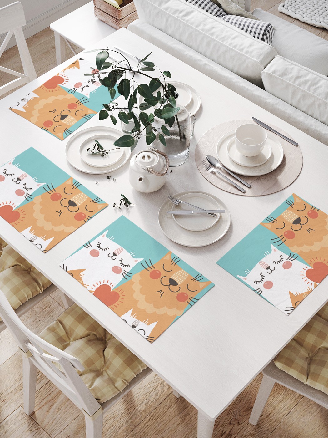JoyArty Комплект салфеток для сервировки стола «Веселая кошачья семья» (32х46 см, 4 шт.), Голубой;коричневый
JoyArty Комплект салфеток для сервировки стола «Веселая кошачья семья» (32х46 см, 4 шт.), Голубой;коричневый