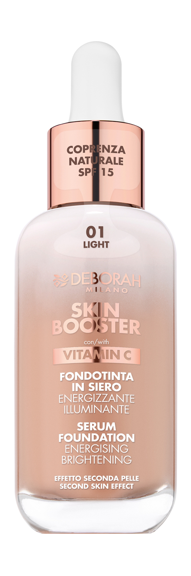 Тональная основа-сыворотка для лица Deborah Milano Skin Booster Serum Foundation SPF 15
Тональная основа-сыворотка для лица Deborah Milano Skin Booster Serum Foundation SPF 15