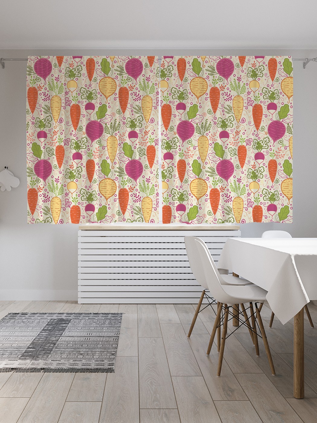 фото Шторы joyarty с фотопечатью "осенние корнеплоды" из сатена, 290х180 см