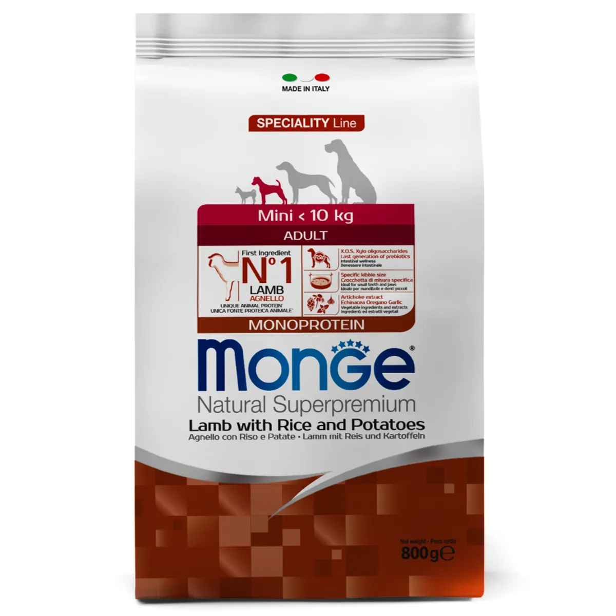 Сухой корм для щенков Monge Dog Monoprotein Mini, ягненок с рисом и картофелем 800г, MR10
Сухой корм для щенков Monge Dog Monoprotein Mini, ягненок с рисом и картофелем 800г, MR10