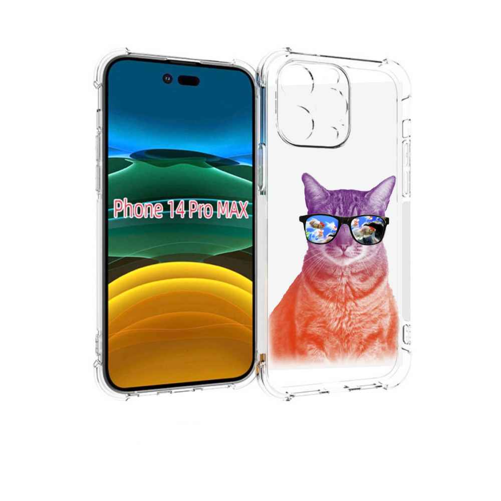 Чехол MyPads крутой кот-2 для iPhone 14 Pro Max, Прозрачный, Tocco 
Чехол MyPads крутой кот-2 для iPhone 14 Pro Max, Прозрачный, Tocco