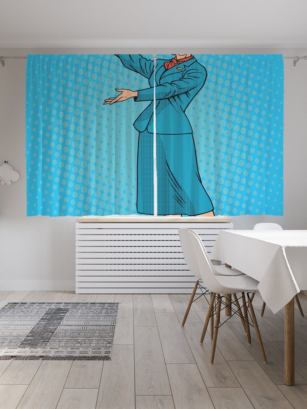 фото Шторы joyarty с фотопечатью "добро пожаловать в полёт" из сатена, 290х180 см