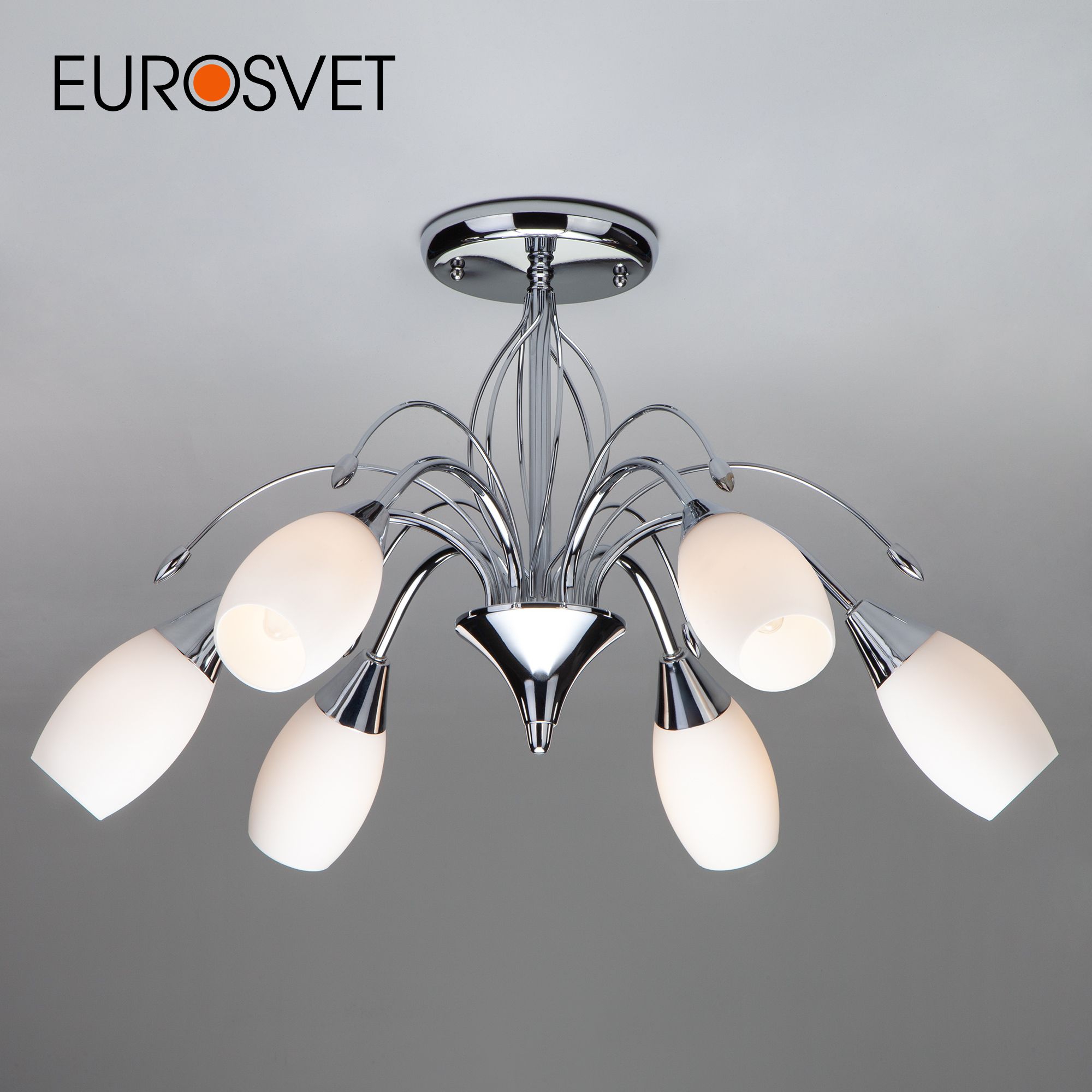 Потолочная люстра на 6 стеклянных плафонов Eurosvet Ginevra 22080/6 Е14 хром, 22080/6 хром
Потолочная люстра на 6 стеклянных плафонов Eurosvet Ginevra 22080/6 Е14 хром, 22080/6 хром
