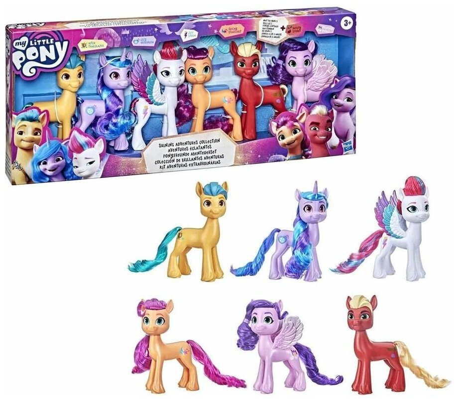Фигурки Hasbro My Little Pony Набор из 6 сияющих коллекционных пони Новое поколение 6 Мега
Фигурки Hasbro My Little Pony Набор из 6 сияющих коллекционных пони Новое поколение 6 Мега