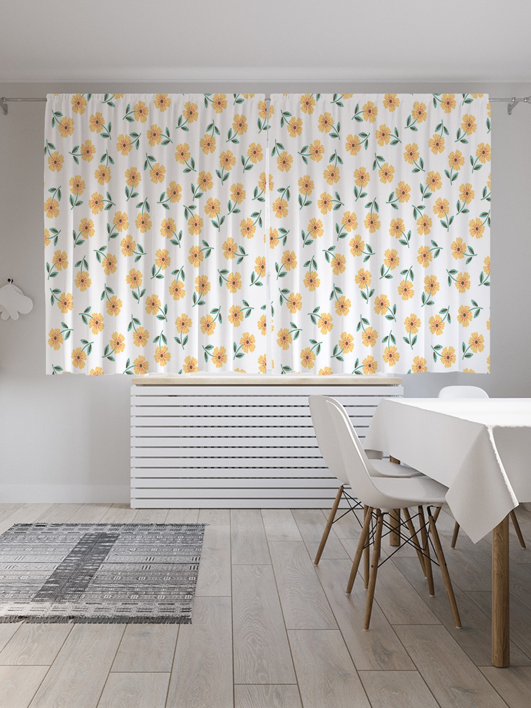 фото Шторы joyarty с фотопечатью "красивые цветочки" из сатена, 290х180 см