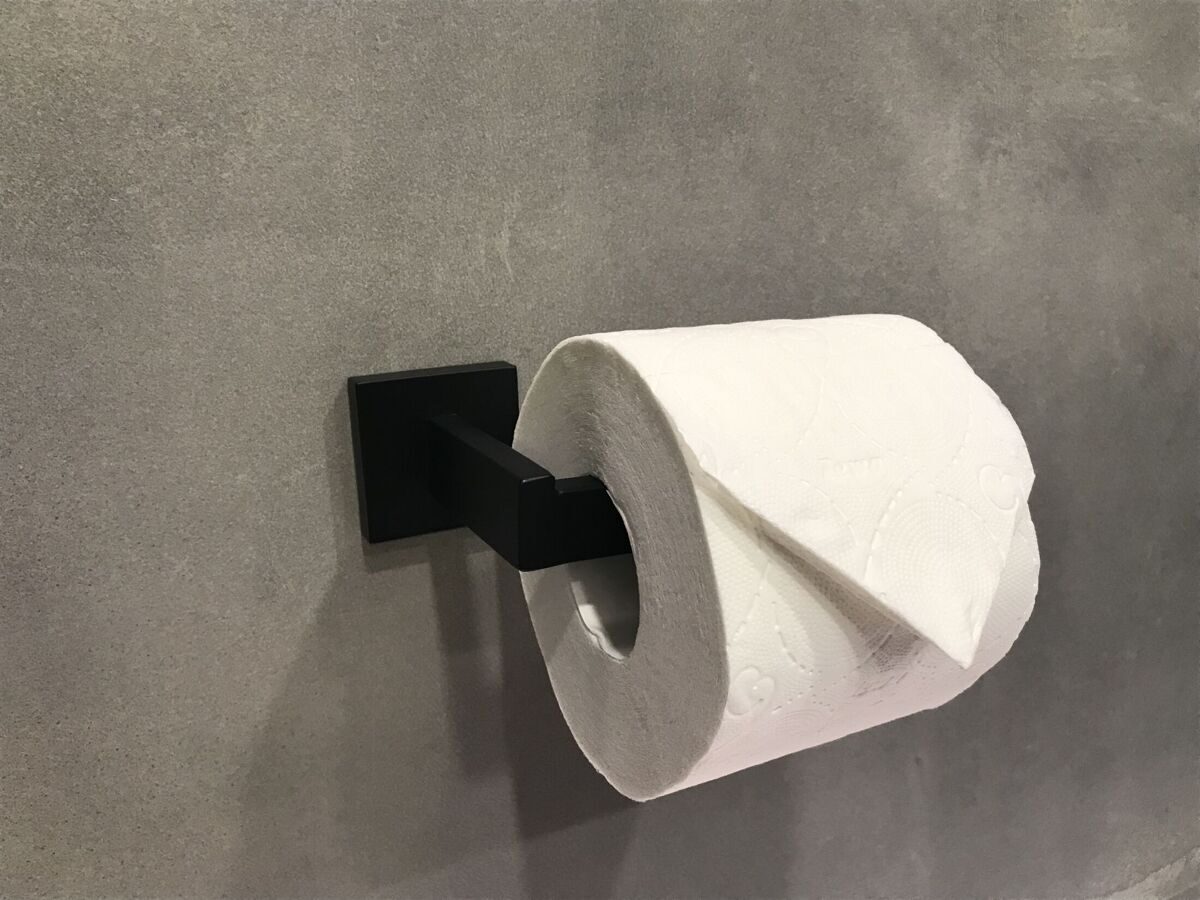 фото Держатель черный матовый для туалетной бумаги bathpremium