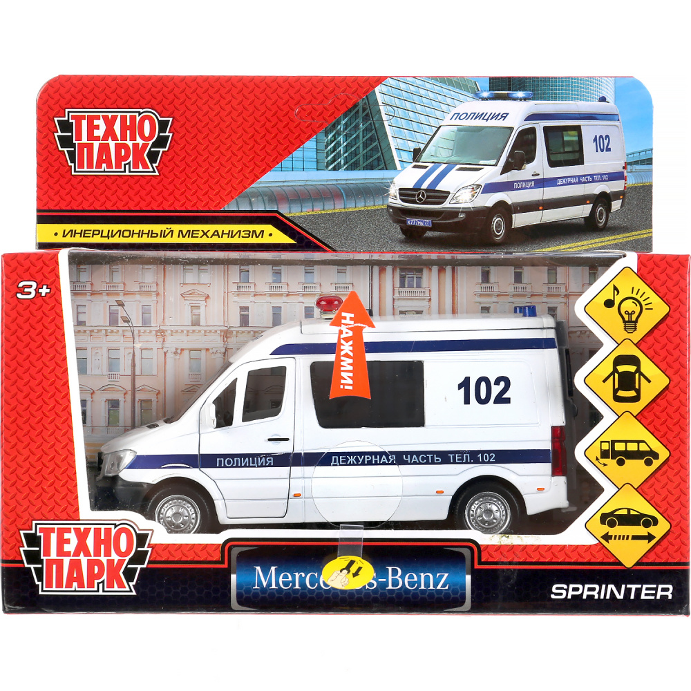 игрушка машинка игрушка Технопарк метал. инерц. Mercedes-Benz Sprinter,Полиция,14 см, Белый
игрушка машинка игрушка Технопарк метал. инерц. Mercedes-Benz Sprinter,Полиция,14 см, Белый