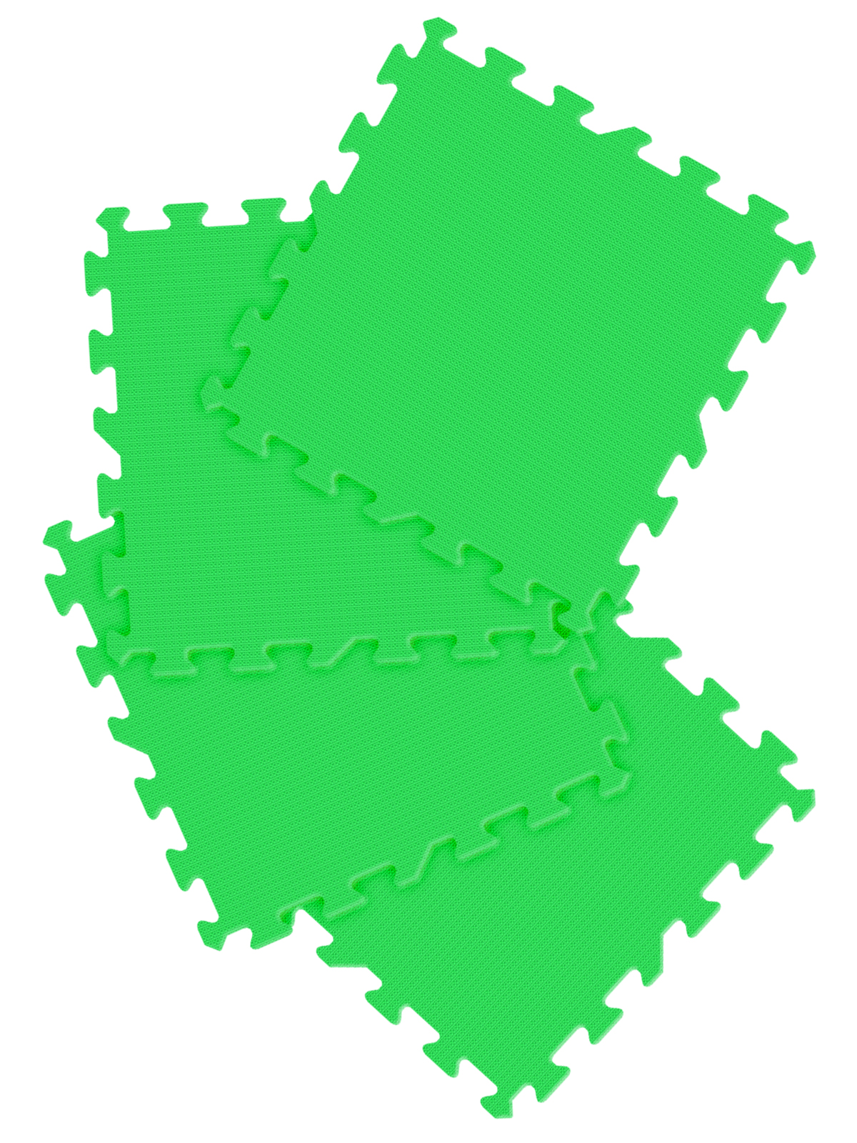 фото Детский игровой развивающий коврик-пазл олиандр 50х50 см зеленый м3
