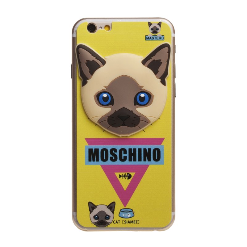 Защитное стекло 2,5D для iPhone 6 6S Moschino на переднюю и заднюю часть Кот Сиамский желт
Защитное стекло 2,5D для iPhone 6 6S Moschino на переднюю и заднюю часть Кот Сиамский желт