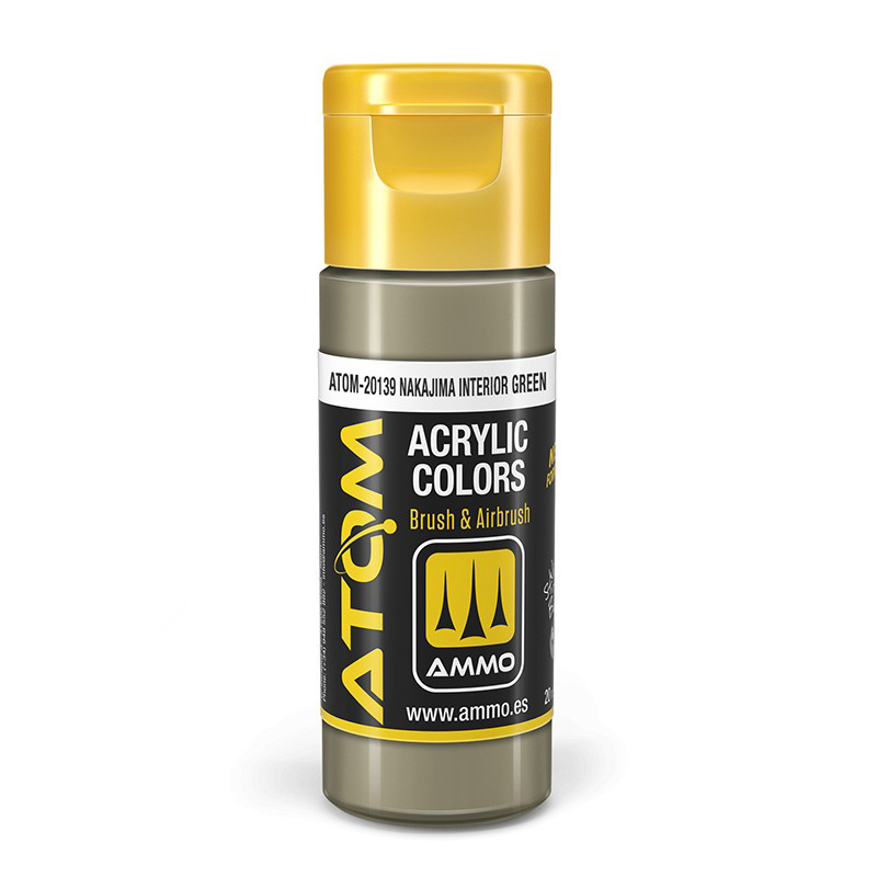 Акриловая краска Ammo Mig Atom Color Зеленый цвет интерьера Nakajima Nakajima ATOM20139
Акриловая краска Ammo Mig Atom Color Зеленый цвет интерьера Nakajima Nakajima ATOM20139